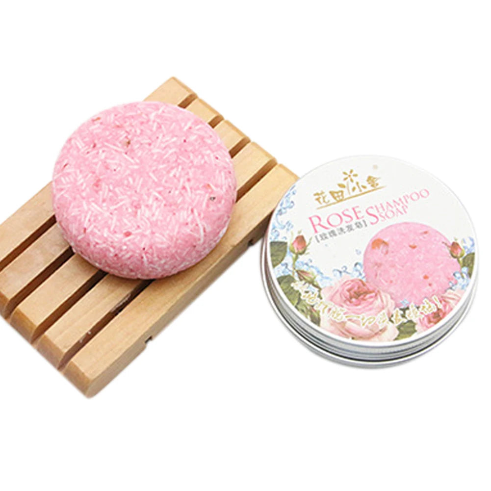 12 Colors 55g Handmade Hair Shampoo Soap Cold Processed Cinnamon Ginger Shampoo Bar 100% Pure Hair Shampoos Hair Care Tool 40 Qme rose10 China Mainland