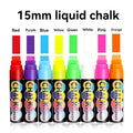Liquid Erasable Chalk Markers Pens 8 Colors 10mm/15mm Washable & Wet Erase Neon Art Makers for Blackboard Chalkboard Signs Pen Qme 15 mm