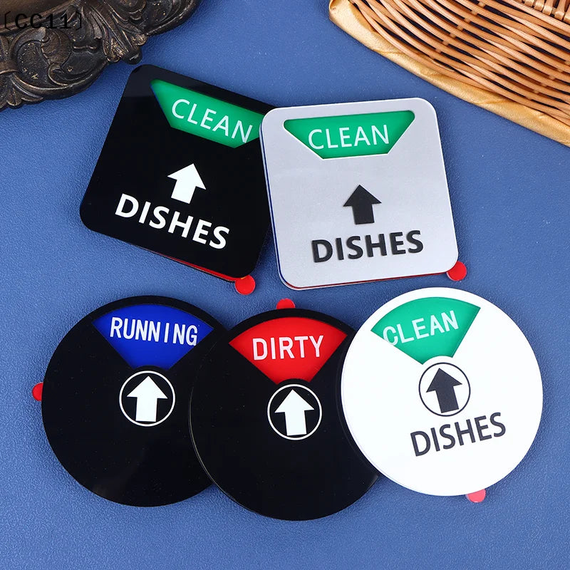 Sign Dishwasher Clean Magnet Dirty Indicator Washer Dish Kitchen Qme