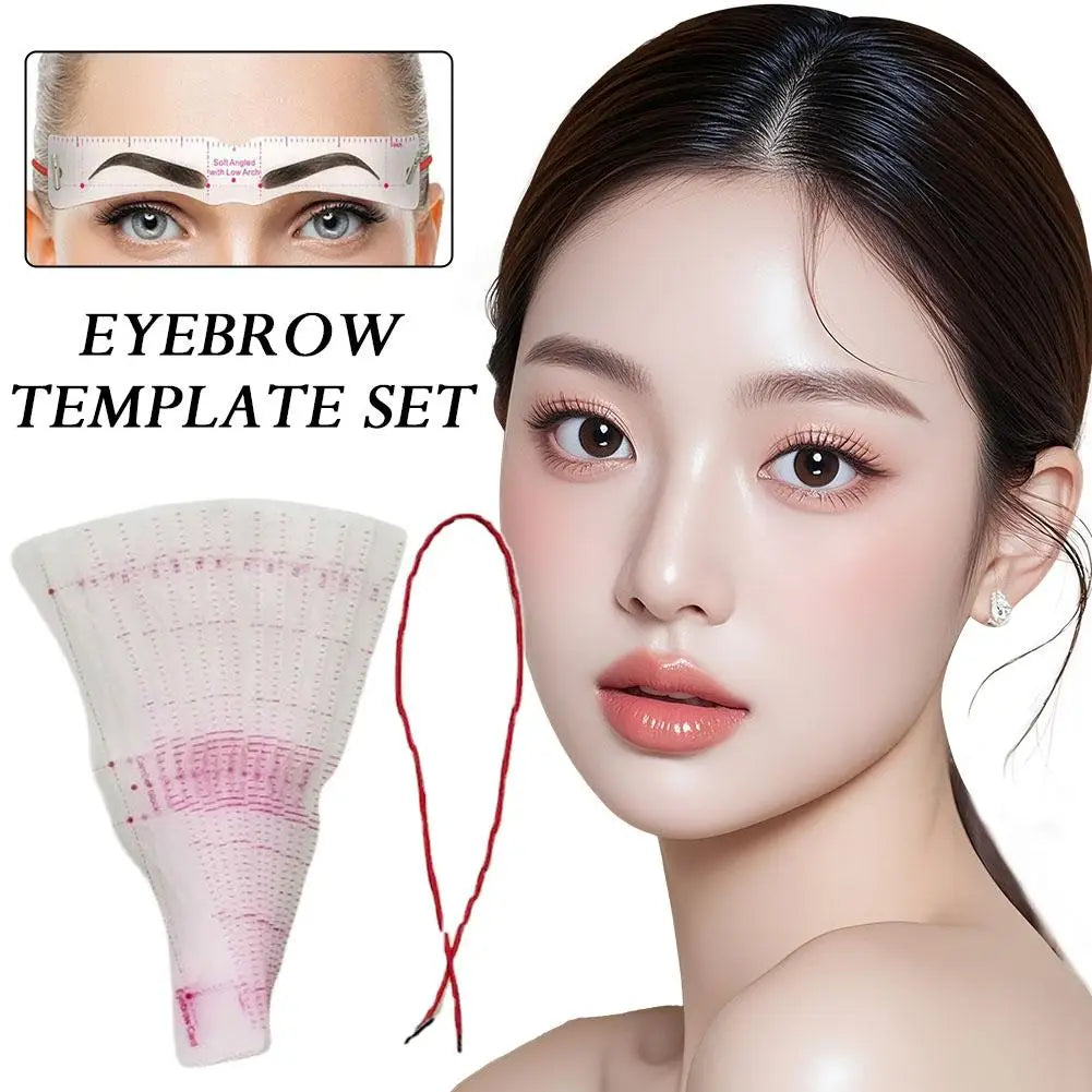 12Pcs Eyebrow Stencil Set Soft PVC Eyebrow Drawing Template Cards with Eyebrow Stickers for Perfect Brows Design Qme