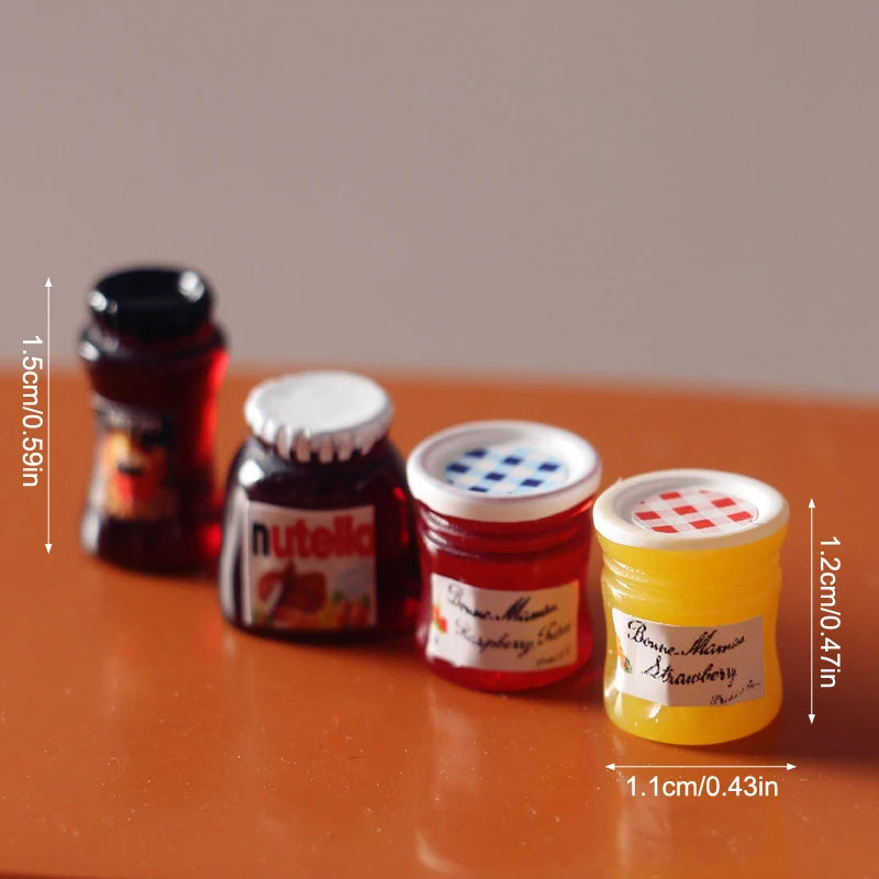 1 12 Dollhouse Miniature Coffee Can Bread Spread Fruit Sauce Jam Food Qme