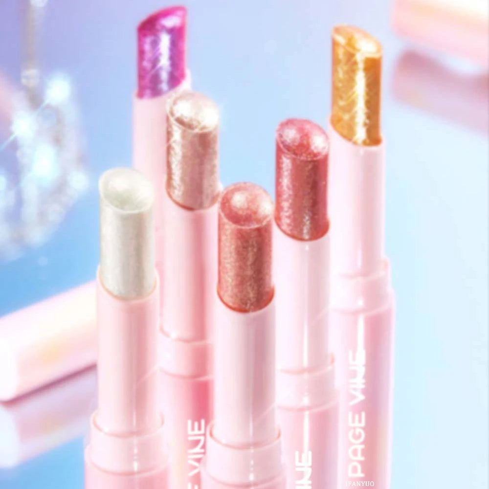 6-Color Super Flash Eyeshadow Stick Hydrating Jelly Texture Pearly Diamond Shadow Shimmer Brightening Contouring Shiny Makeup Qme