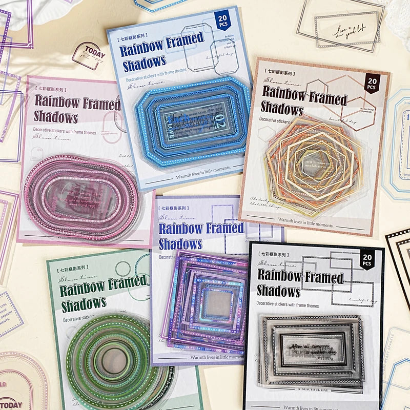 20pcs/bag INS label sticker bag collage garbage magazine DIY scrapbook aesthetic supplies decoration stationery stickers Qme G
