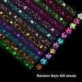 Luminous Star Origami Paper Strips, Glow in The Dark Lucky Star Folding Paper, DIY Craft Decoration Qme RandomStyle 420sheet
