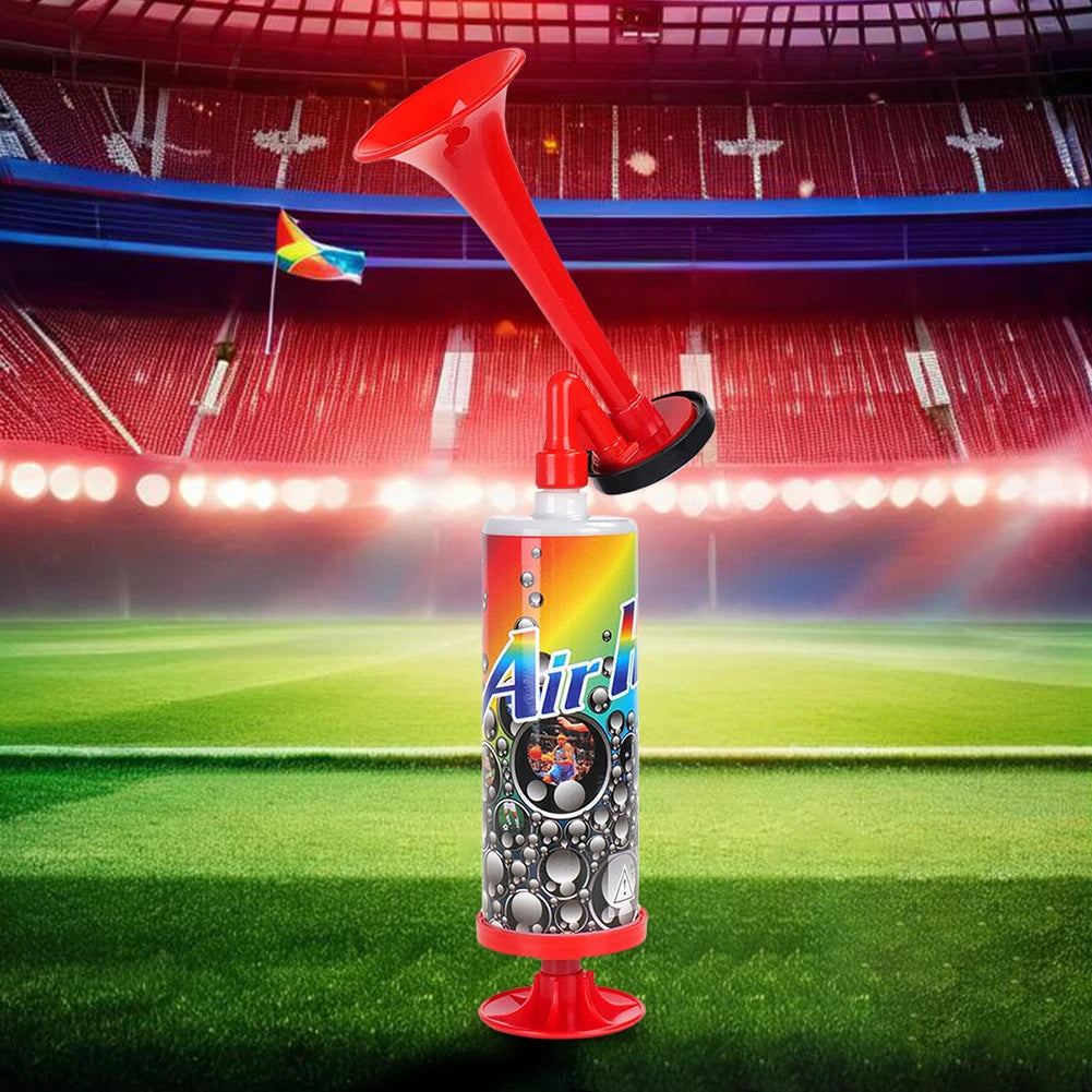Football Championship Fanfare Reusable Air Pressure Trumpets Portable Soccer Air Cheering Horn for Football Sport Event Qme