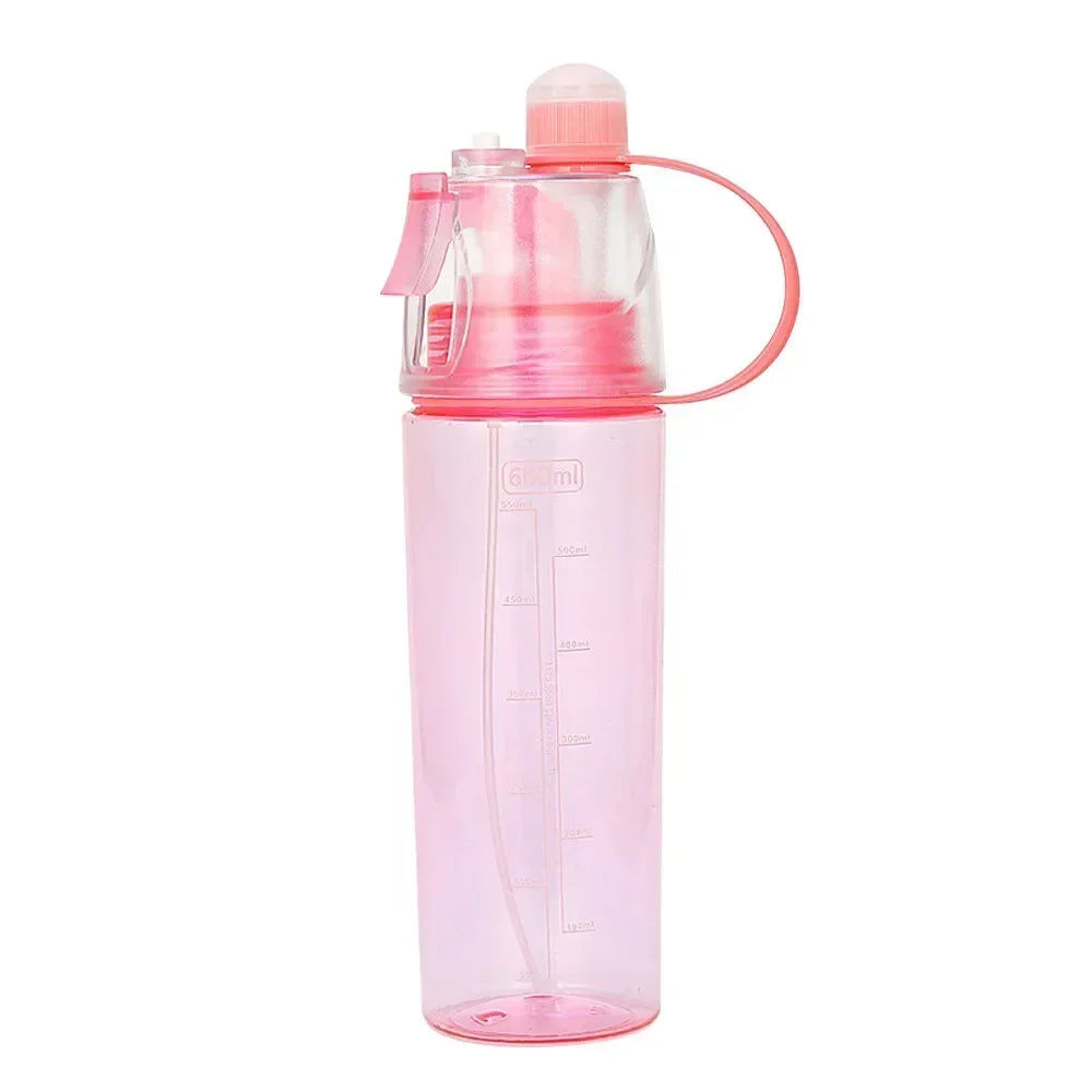 Portable Sports Spray Water Bottle Leakproof Shockproof Drinking Cup Qme Pink