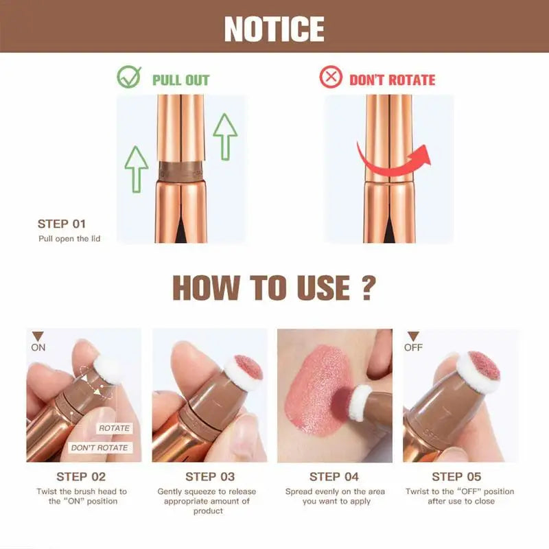 Blush Highlighter Stick Face Liquid Blusher Natural Cream Cheek Eye Qme