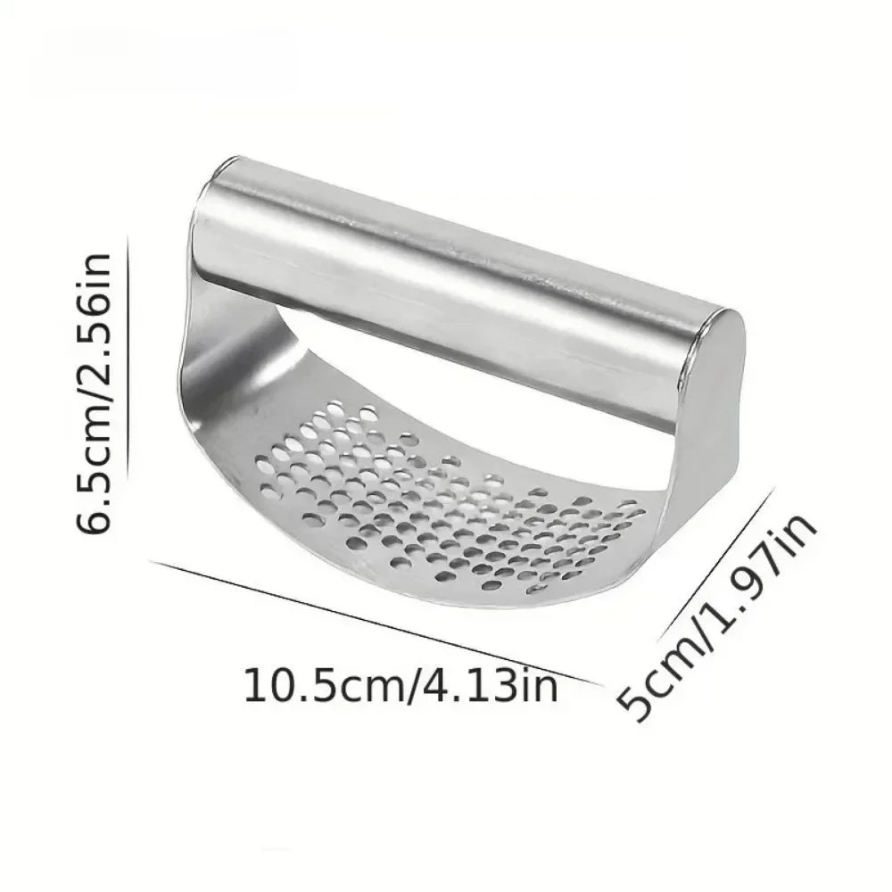 Manual Stainless Steel Garlic Mincer Crusher Press Fruit Vegetable Qme