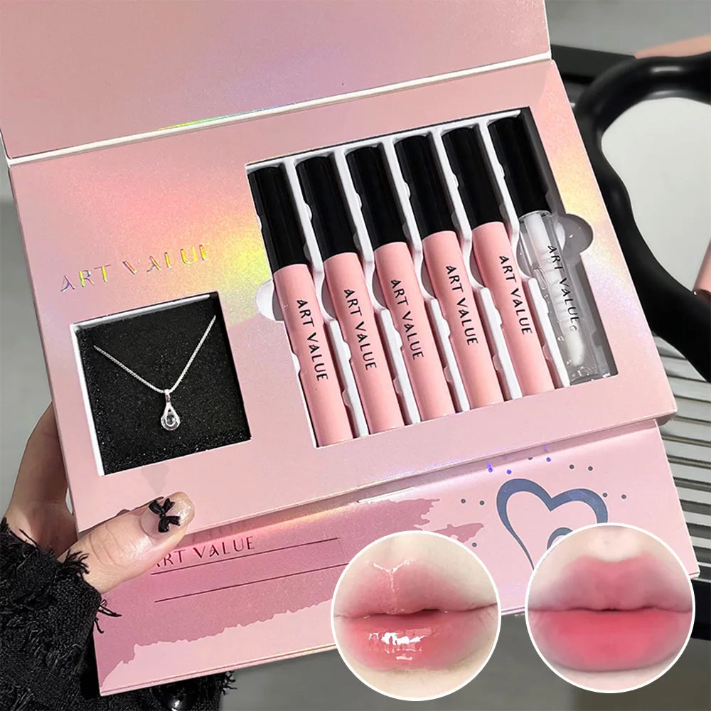 Art Value Black Pink Love Letter Lip Makeup Whitening Long-lasting Qme