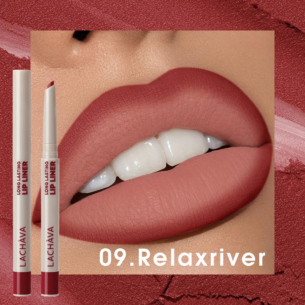 Matte Lip Liner Pen Long-lasting Water Sweat Resistant Twisted Design Qme 09