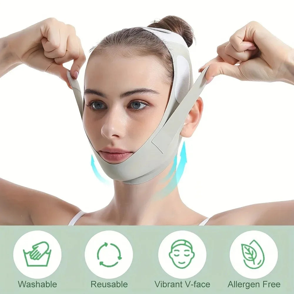 Reusable Face Slimming Bandage V Line Shaper Women Chin Cheek Lift Up Qme