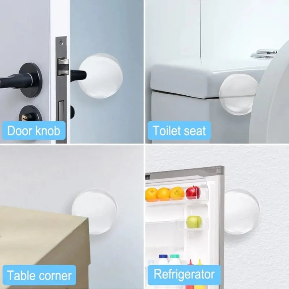 1 Sheet Clear Soft Silicone Door Stopper Bumper Mute Stickers Wall Protection Muffler Pad Door Stopper Furniture Anti-crash Pad Qme