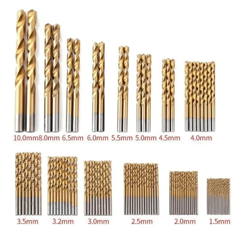 Speed Steel Metric Drill Bit Sets Hardened Metal Stainless Cast Iron Qme