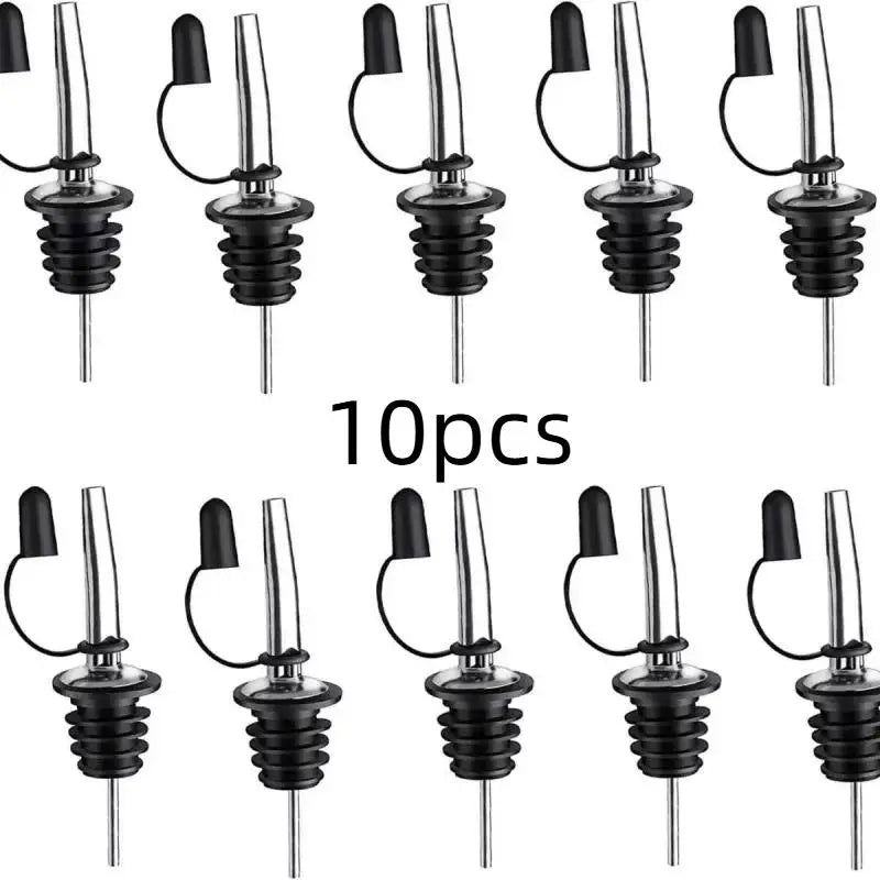 Bar Tool Wine Bottle Stopper Cap Dispenser Sprayer Lock Pourer Sauce Qme 10pcs