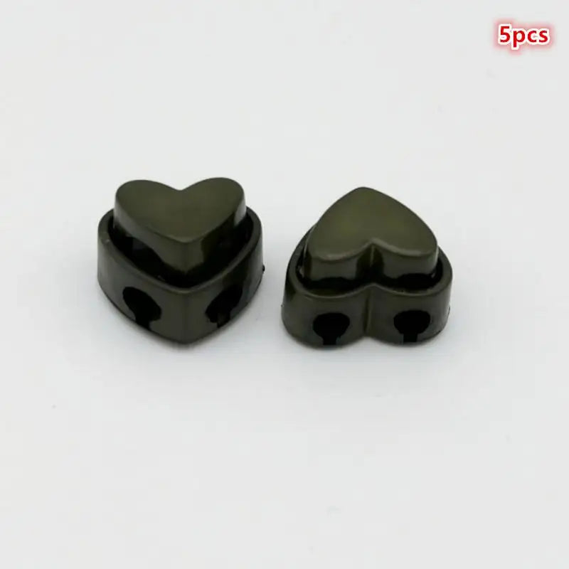 Colorful Garment Stoppers Heart-shaped Plastic Cord Locks Double Hole