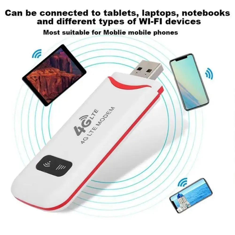 4G LTE USB Portable WiFi 150Mbps Wireless WiFi Mobile Router SIM Card Network Card Pocket WiFi Hotspot Router For Home Office Qme