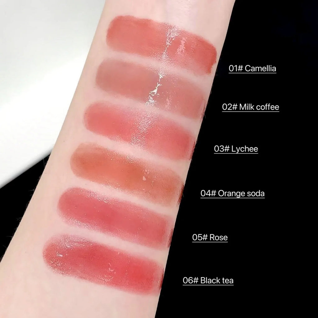 SHAQINUO Mirror Water Gloss Lipstick Silky Moisturizing Long-lasting Qme