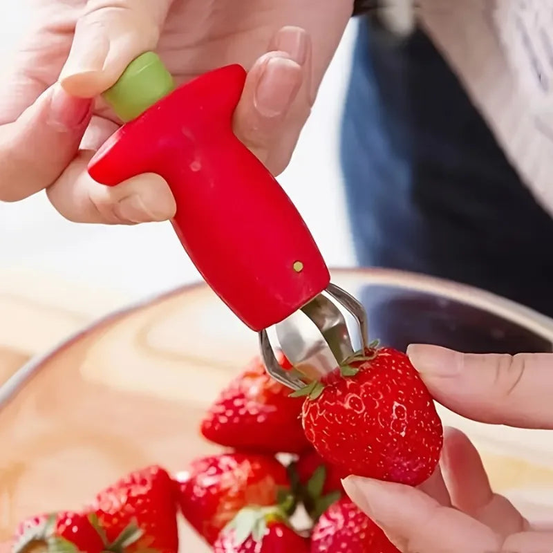 Manual Stainless Steel Tools/ABS Handle/No Electricity/Remove Tops From Fruits and Vegetables/Ideal for Tomatoes, Strawberries Qme
