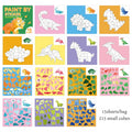 4 Styles Cute Animal Puzzle Sticker Books, Educational Toys for Kids Ages 3+, Fun Learning Activities for Toddlers and Children Qme Mysterious Dinosaur