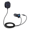 Car Bluetooth-compatible Audio Receiver 3.5mm AUX Handsfree Audio Music Receiver Adapter Auto Accessories for Smartphone Tablet Qme black