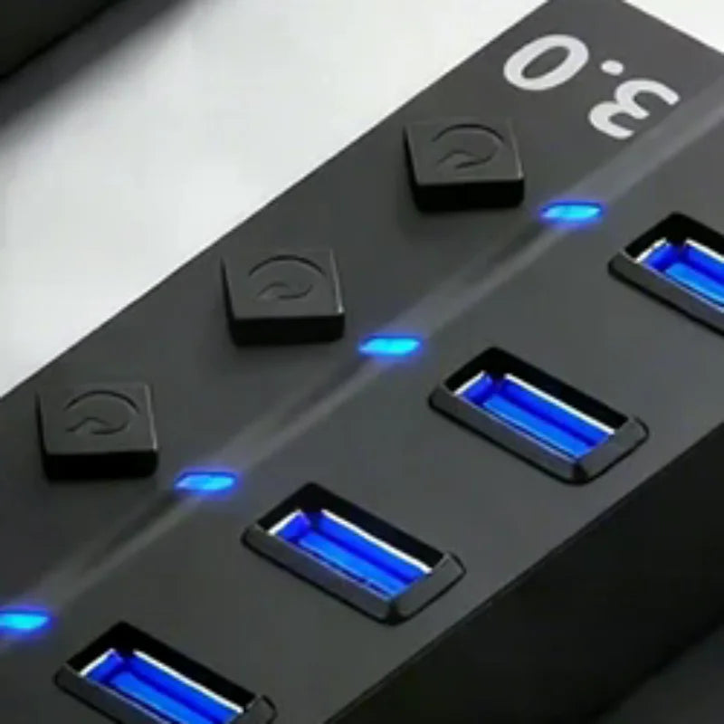 USB3 0 HUB 4in1 7in1 USB Splitter Adapter Multi-port Independent Qme