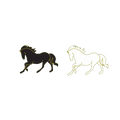 Chinese Zodiac Horse Metal Enamel Pins Cute Cartoon Animal Lapel Pin Badge DIY Decor for Backpack Clothes Fashion Jewelry Gift Qme style3-group