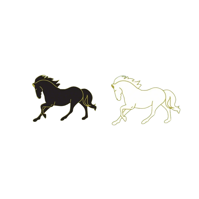 Chinese Zodiac Horse Metal Enamel Pins Cute Cartoon Animal Lapel Pin Badge DIY Decor for Backpack Clothes Fashion Jewelry Gift Qme style3-group