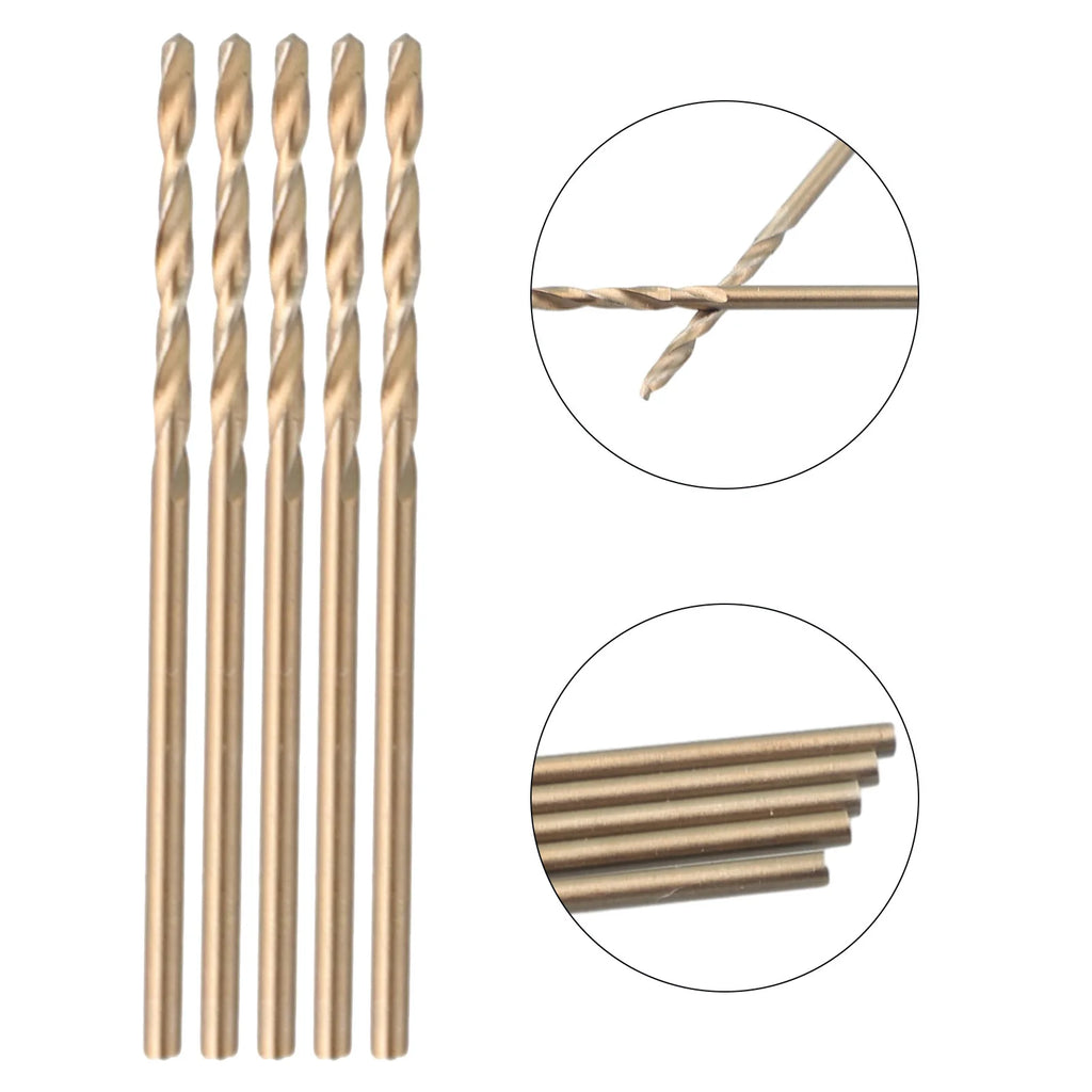5pcs M35 Cobalt Drill Bit Set 1mm 1.5mm 2mm 2.5mm 3mm 3.5mm 4mm Drill Bits For Stainless Steel Hard Metal Wood Hole Cutter Qme