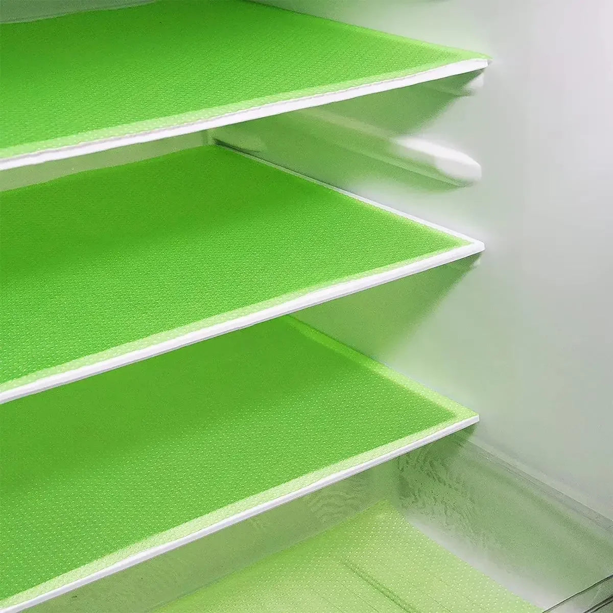 4PCS EVA Waterproof Refrigerator Liner Mat Washable Mildew Kitchen Pad Anti-oil Cabinet Drawer Placemat Heat-insulat Fridge Mat Qme Green 45cm 4pcs