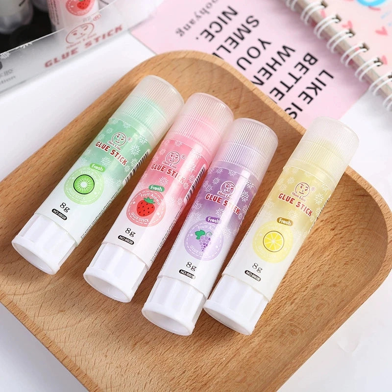 1-4 Pcs Cute Colorful Style Glue Stick High Viscosity Glutstick Solid Glue Paper Sticker Stationery Office Supplies Qme