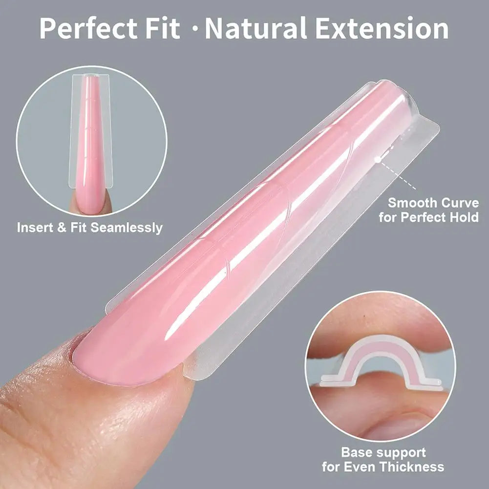 Box Sandwich Nail Dual Form Tips Quickly Building Gel System Full Qme