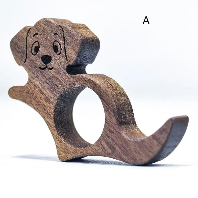 Cute Wooden Book Page Holder Dog Shape Marking Sign Reading Bookmark Qme A