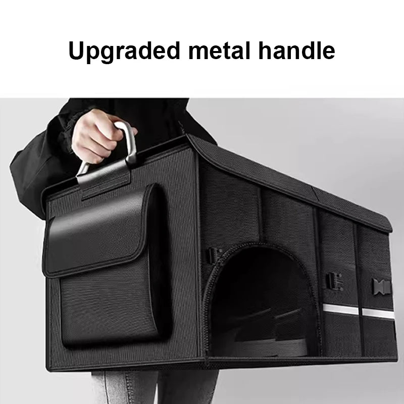 SEAMETAL Foldable Trunk Storage Box Waterproof Oxford Cloth 110L Large-Capacity Car Organizer for Camping/Fishing Easy to Carry Qme