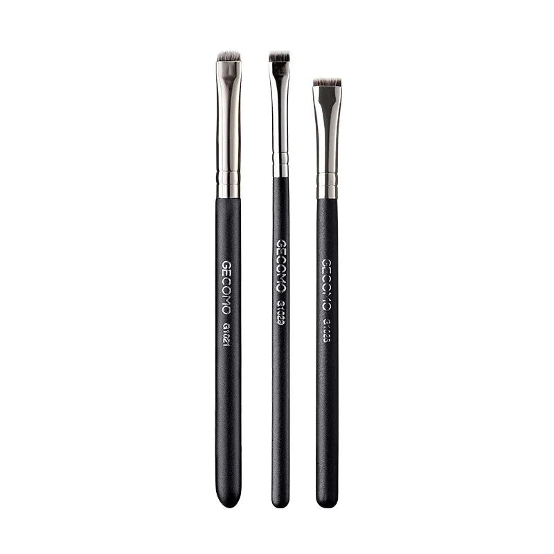 Flat Eyeliner Brush Nylon Hair Blade Fine Eyeliner Eyebrow Line Brush Black Thin Eye Liner Brow Contour Cosmetic Makeup Tools Qme 3pcs Set