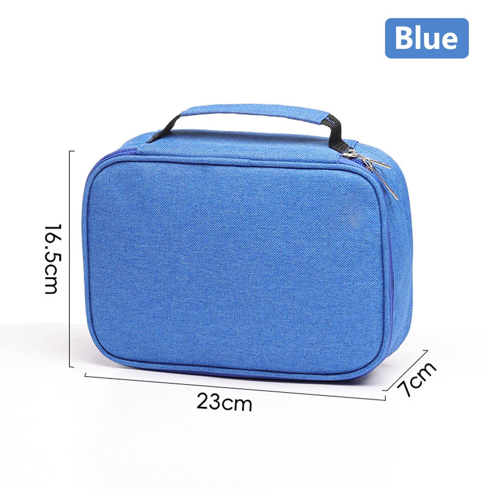 Large Capacity Pencil Case for Students Artists, Multi-Function Durable School Organizer with Pen Holders for School College Qme Blue 1pc