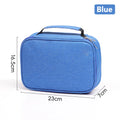 Large Capacity Pencil Case for Students Artists, Multi-Function Durable School Organizer with Pen Holders for School College Qme Blue 1pc