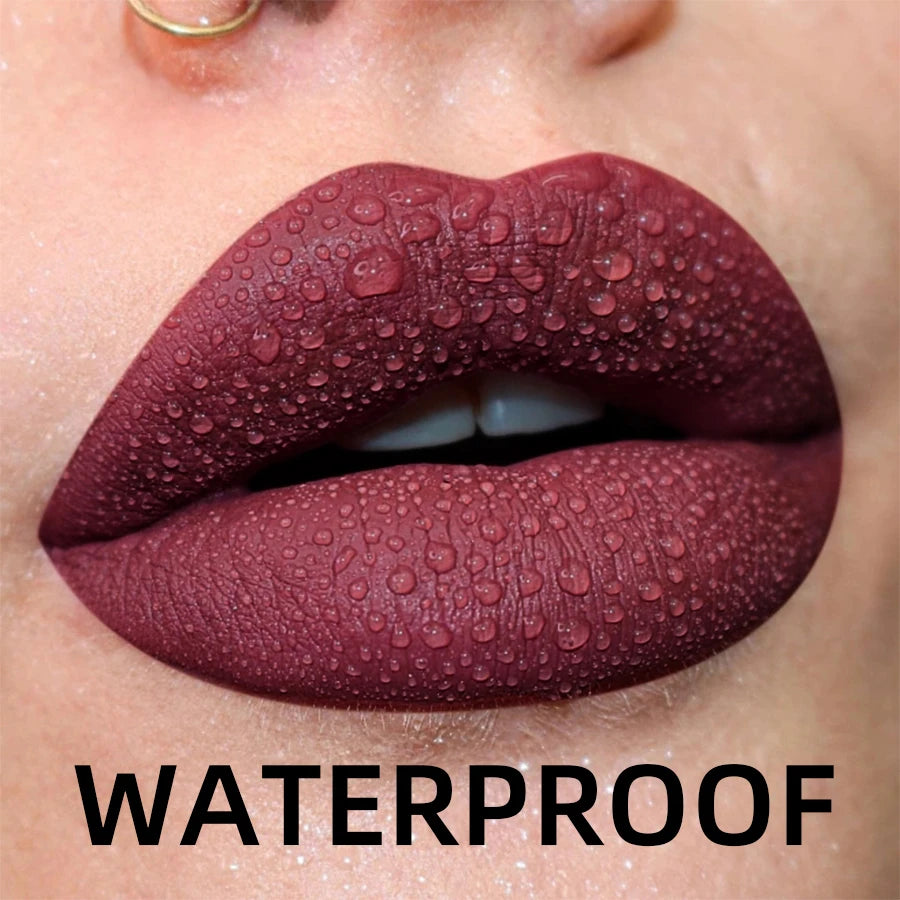 19 Colors Matte Velvet Lip Gloss Waterproof Liquid Lipstick Nude Qme 14