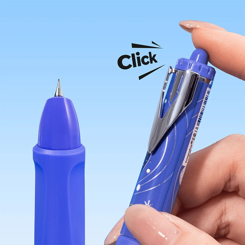Space Theme Click Fountain Pen with Ink Cartridges, Aesthetic Fun Writing Tool & Desktop Decor Students & Office Use Qme