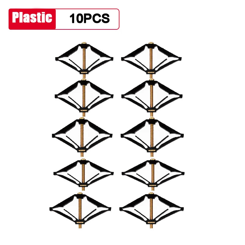 10Pcs 86 Type Cassette Repairer Dark Box Repair Screw Plug Switch Old Socket Boxes Replacement Fixed Wall Repair Box Support Rod Qme other 10PCS Plastic