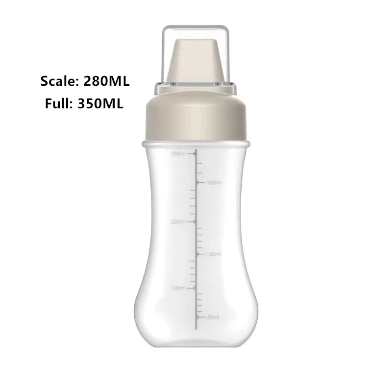 Condiment Squeeze Bottles With Nozzles Plastic Ketchup Mustard Hot Sauces Olive Oil Bottles Kitchen Condiment Tools Accessories Qme Beige