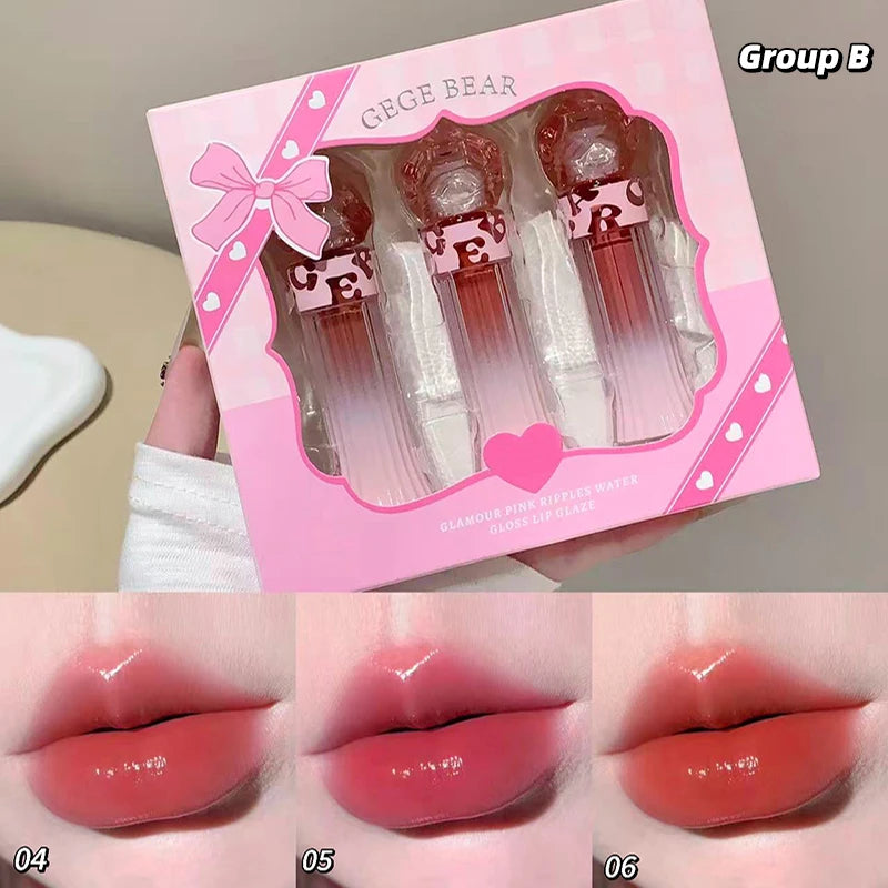 Gege Bear Water Light Lip Llaze Mirror Lipstick Gloss Hydrating Qme GX1387TZ-B