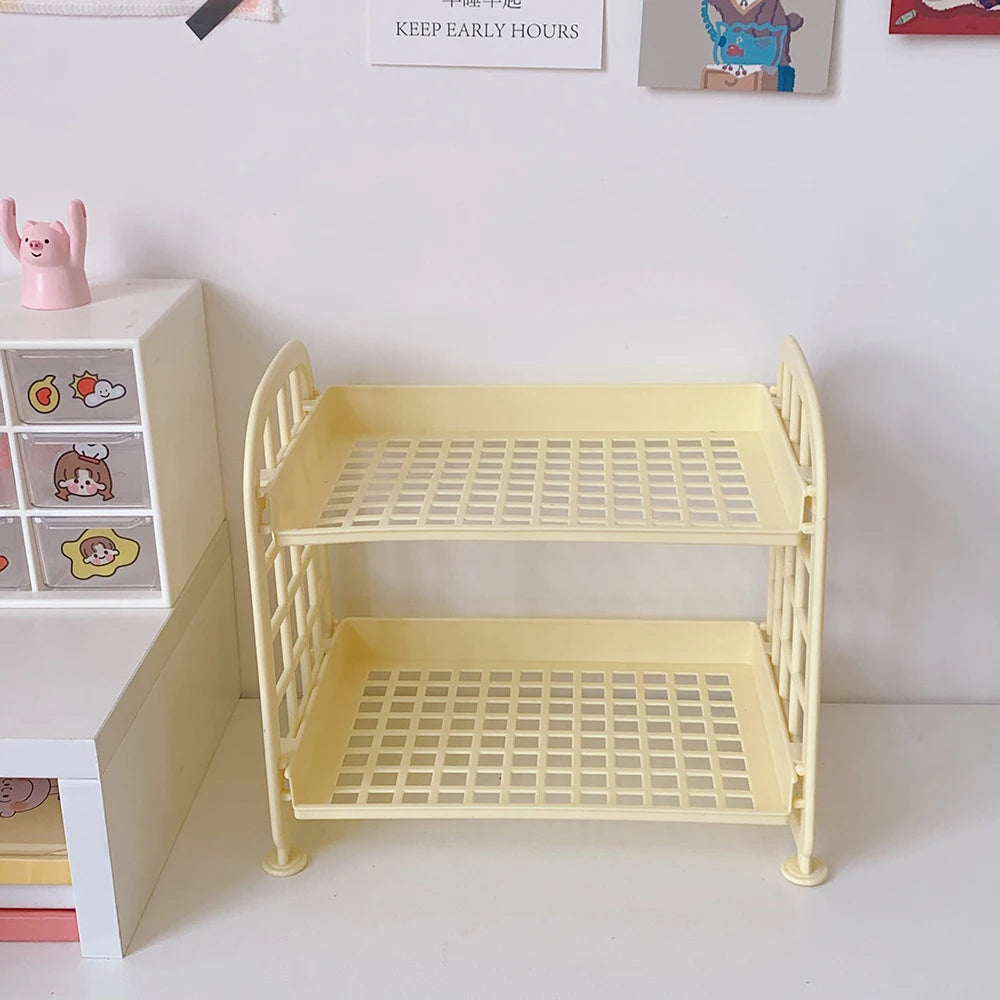 High Appearance Horizontal Desktop Storage Shelf Simple Multi-storey Dormitory Storage Shelf Computer Office Available Qme 776184794347