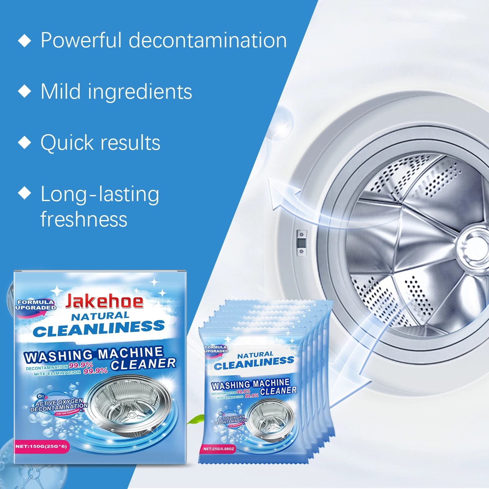 Washing Machine Cleaning Powder Effectively Clean Stubborn Dirt Eliminate Mold and Odor Multi-functional Washing Machine Cleaner Qme