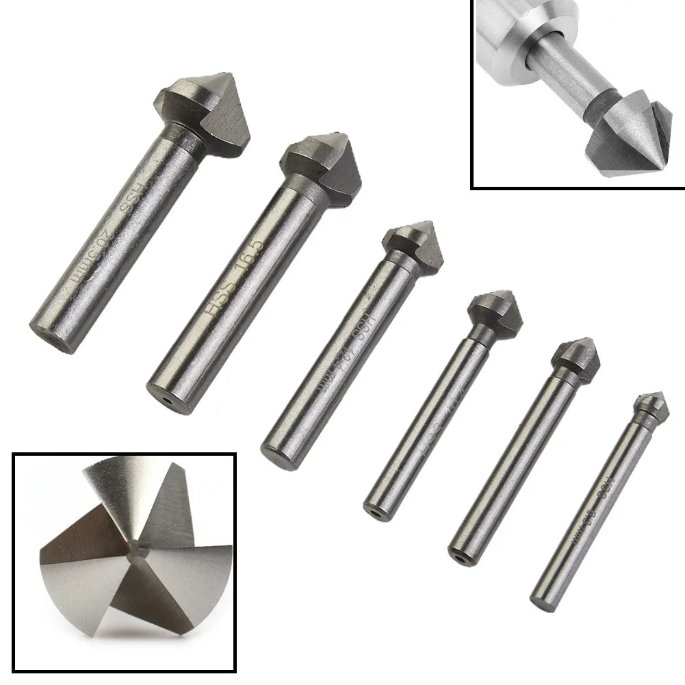 1 3 Flute Countersink Drill Bit 90 Degree Chamfering Tools Chamfer Qme