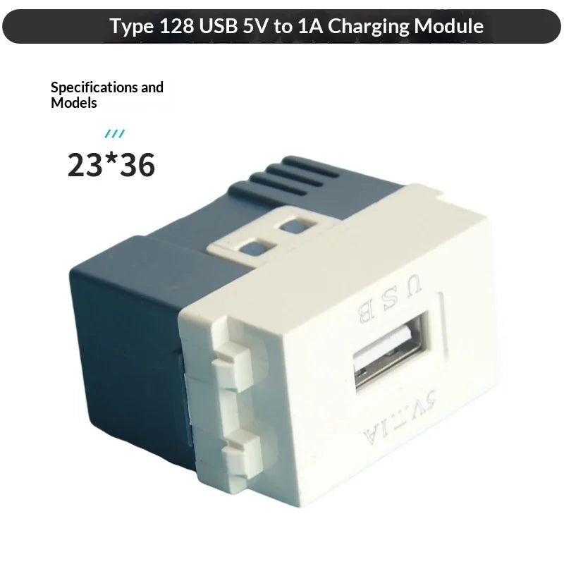 220V Socket 5V2 1A Phone Charging Panel USB Power Module 5V Qme 5V 1A