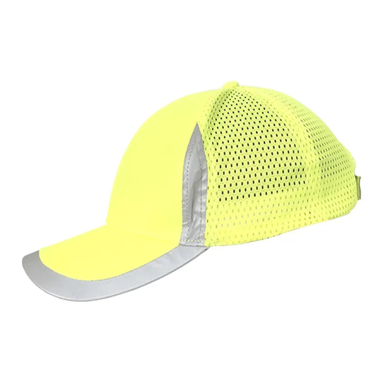 Baseball Style High Visibility Brightful Yellow Orange Men Protective Bump Cap Hard Hat Safety Workwear Qme