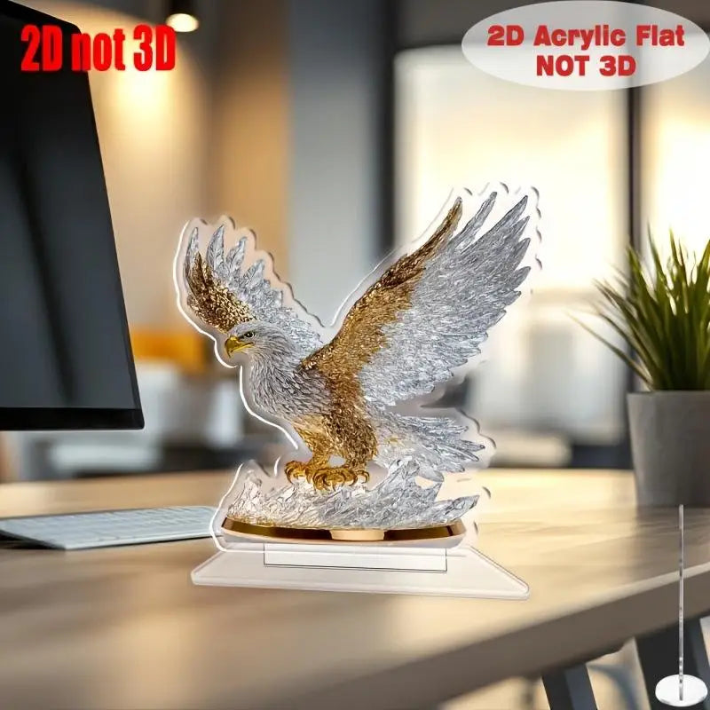 Flapping Eagle 2D Table Decoration Modern Animal Vase Figurine Qme