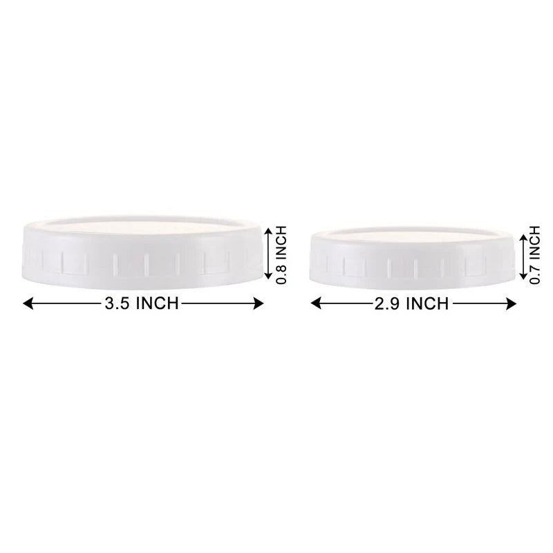 Plastic Covers Unlined Ribbed Lids Storage Caps Replacementswhite Qme