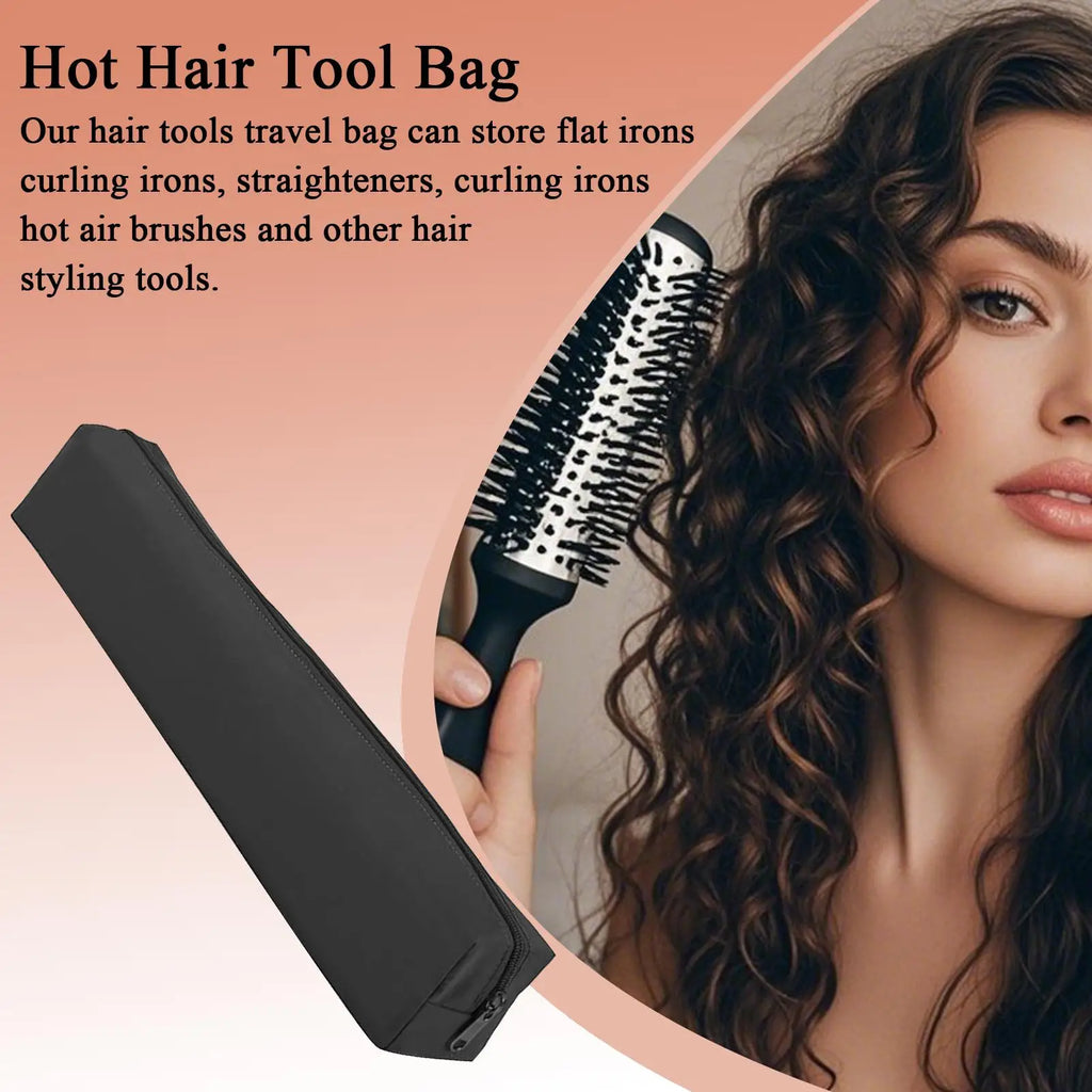 Flat Iron Travel Case Hair Straightener Organizer Heat Resistant Qme