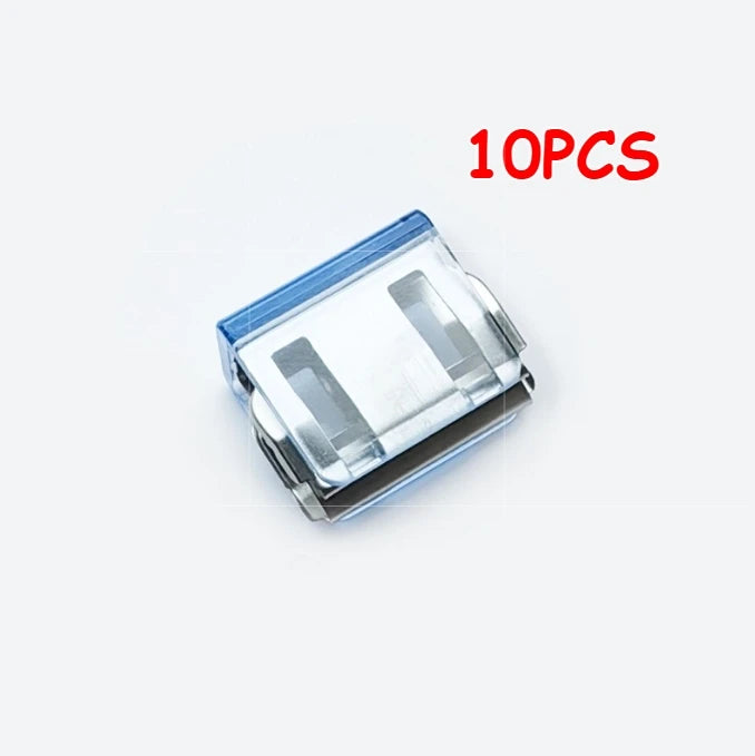 4/6/10pcs Invisible Clothing Fastener Clips No Sew Hem Holder Anti-Drag Trouser Tool Practical for DIY Clothing Craft Work Qme Blue 10PCS